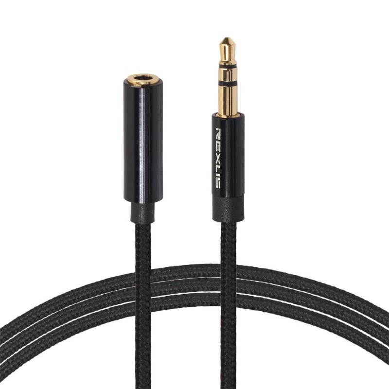 REXUS 3.5 Jack Hoofdtelefoon Verlengkabel 3.5mm Jack Man-vrouw Stereo Audio AUX Extender Koord Voor Telefoon PC computer Auto MP3