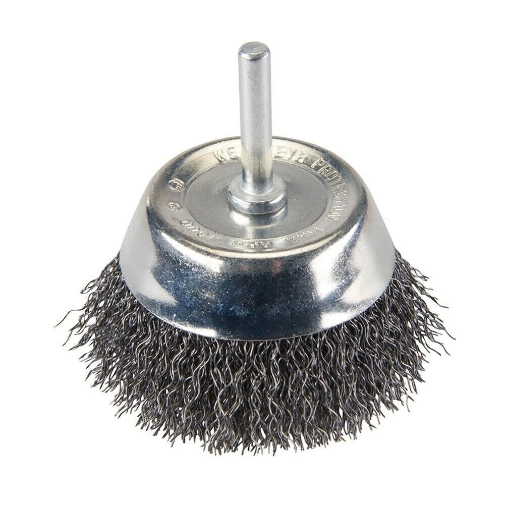 75mm Steel Wire Cup Brush 6mm Shank For Removing Paint Derusting Polishing For Grinders Rotary Tools Accessories