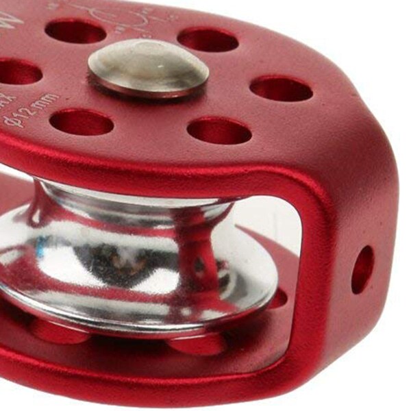 ) 2 pcs Rock Pulley Rope Tree Climbing Climber arborist Fixed pulley Red