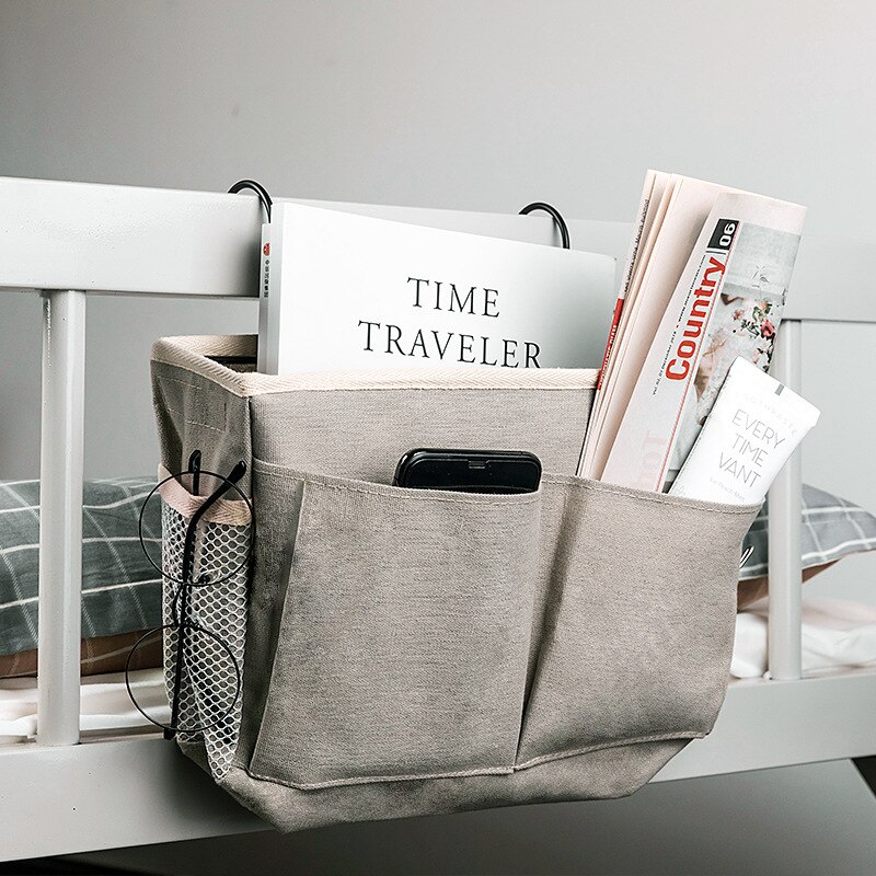 Chevet Suspendu Organisateur de Poche Sac De Rangement Organisateur de Garde-Robe Coton Chambre Salle De Bain Magazine Fourre-Tout De Stockage Organizador Pochette