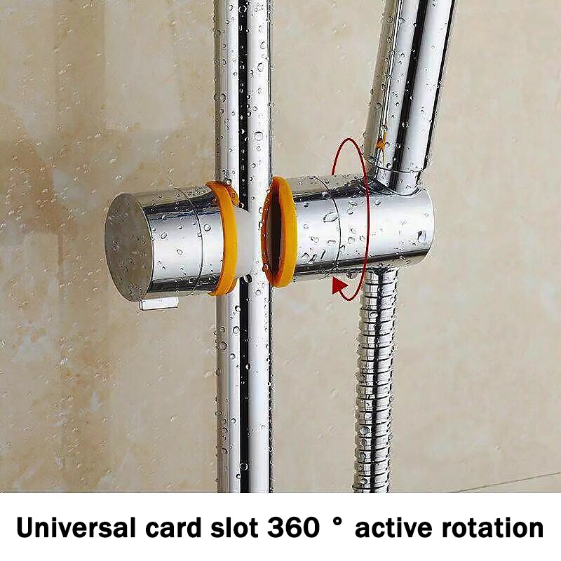 Adjustable Shower Head Holder Shower Rail Rod Slider Bracket Showerhead Clamp Bathroom Accessory