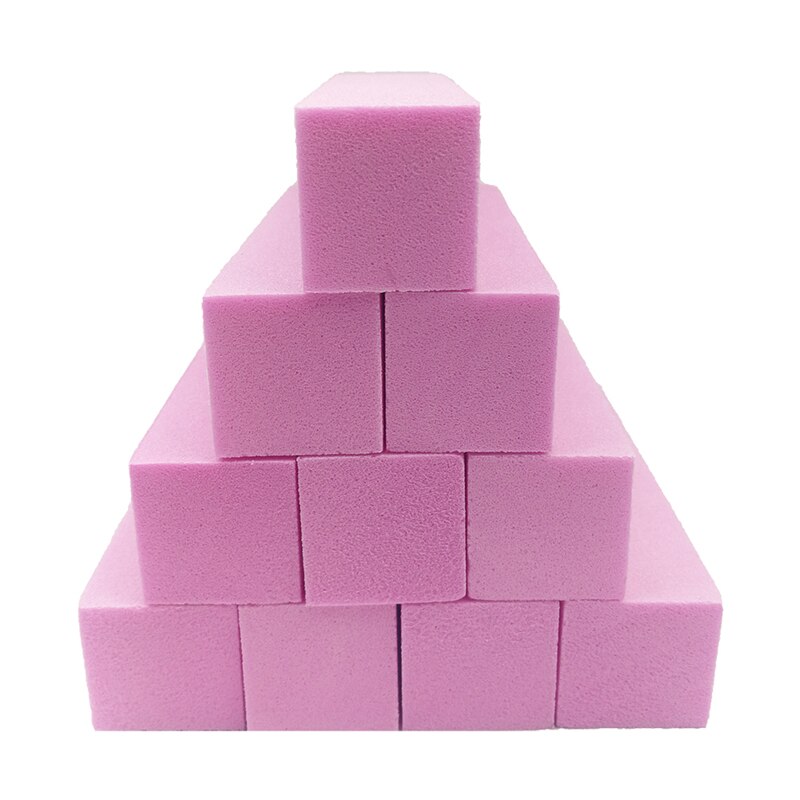 Nagellackborttagningsverktyg blötlägg av uv gel cap clip wrap verktyg nagelband pusher bomull nagelrengöring pedikyr nagelvårdsverktyg: Fyrkantig rosa 10 st