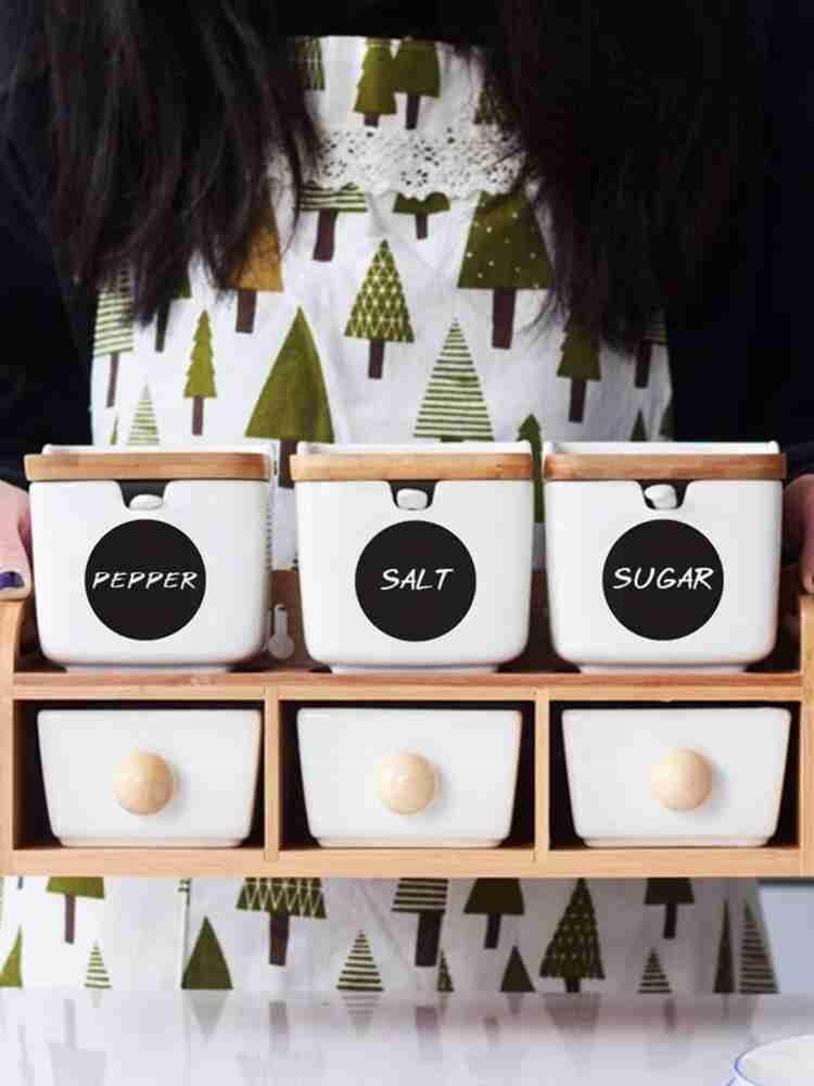 Uitwisbare Schoolbord Stickers Craft Keuken Pot Opslag 5Cm Label Doos Zwart X 3.5Cm Sticker Zwarte Schoolbord Board Spice h8W8