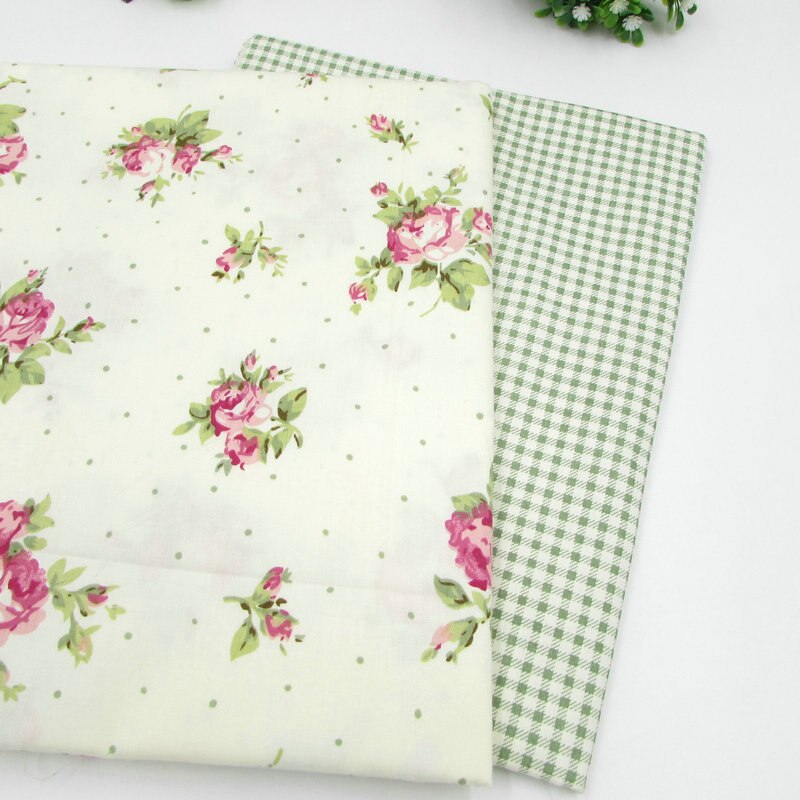 Tecido de algodão de malha de flor para colchas de retalhos almofadas almofadas toalha de mesa telas retalhos tilda tessuto
