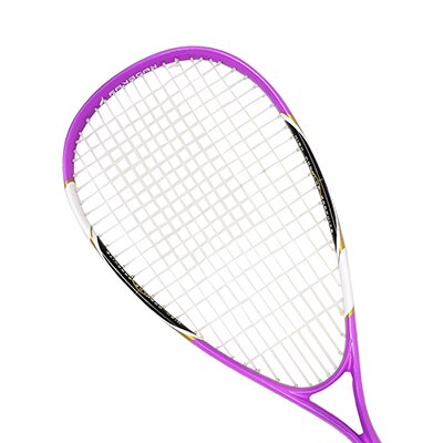 1 st tonåringar squashracket aluminium kolfibermaterial för squash sport träning nybörjare med bärväska: Lila