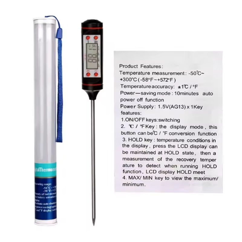 Termómetro Digital para hornear alimentos de cocina, fabricación de velas, tipo sonda electrónica, pantalla Digital, termómetro de cera para quemar parrilla líquida