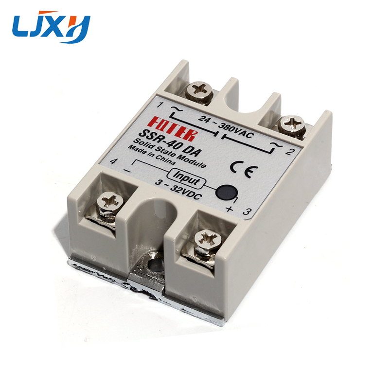 LJXH Dual Digital PID Temperature Controller Set REX-C400 + 25DA/40DA/75DA Solid State Relay + 1m M6 Thread K Thermocouple