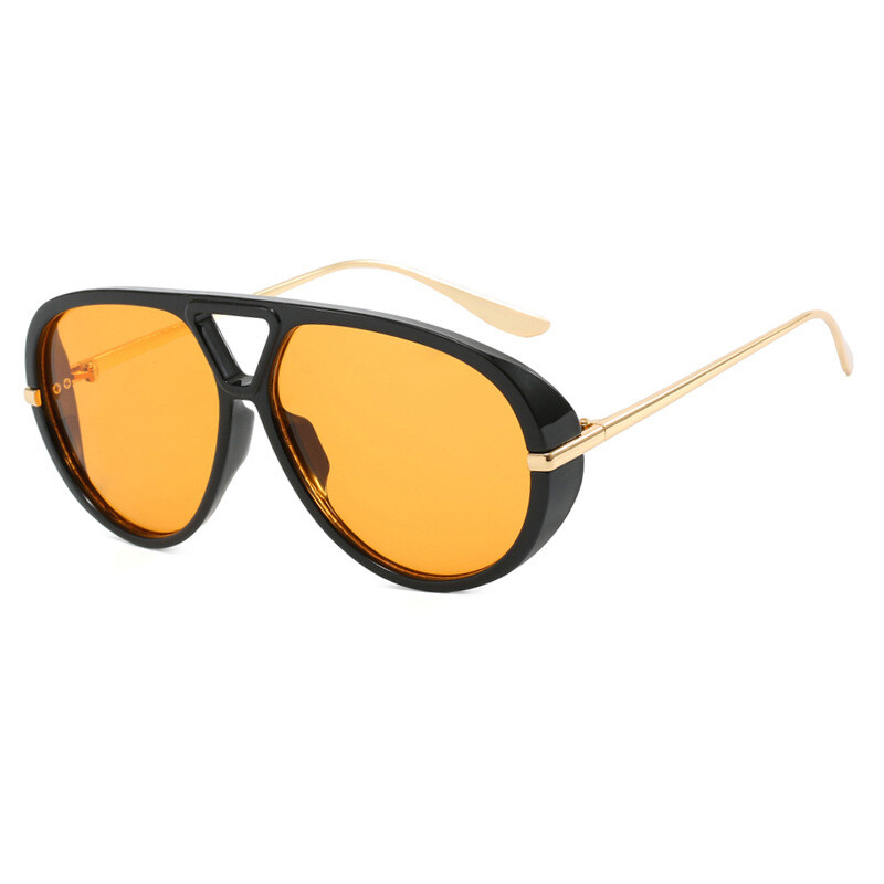 Gafas de sol de gran tamaño para mujer, lentes amarillas de gran tamaño a la , gafas de sol de de lujo, protección UV 2024 # 300864: Borgoña