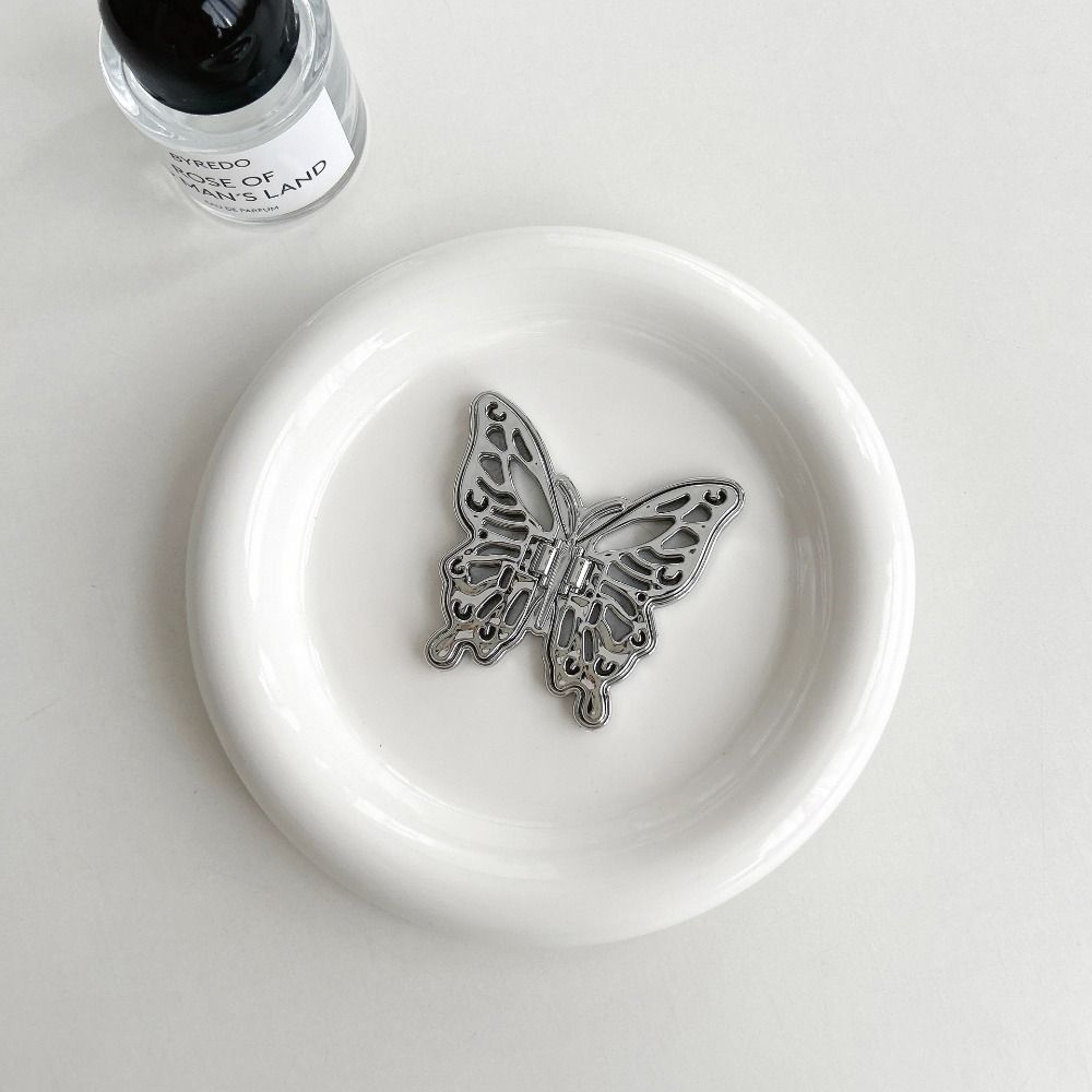 Butterfly Mini Phone Holder Foldable Accessories Phone Stand Back Adhesive Support Frame Universal: WHITE