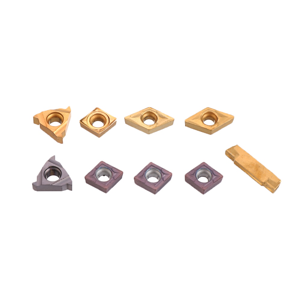 Barra de taladro de torno de vástago, 9 Uds., juego de herramientas de torneado con insertos de carburo