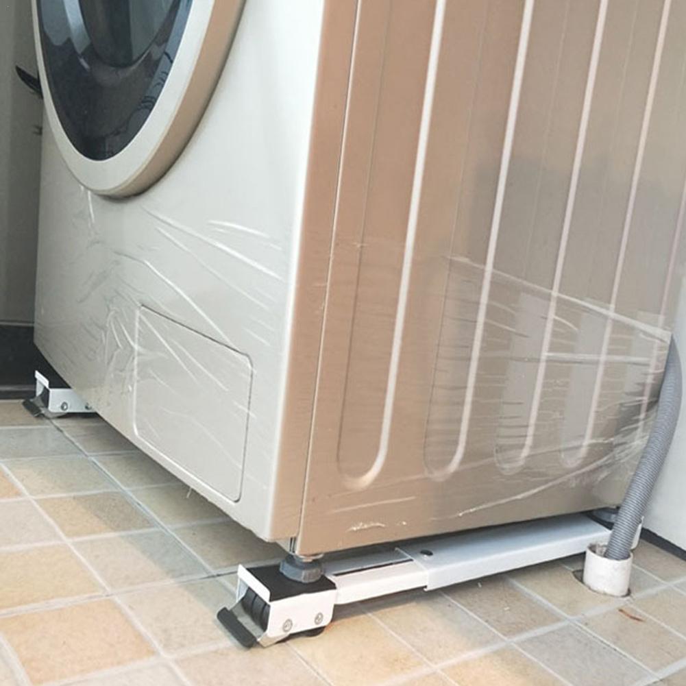 2pcs/set Washing Machine Refrigerator Mobile Base Stand Movable Trolley Multi-functional Bracket Home Hardware Fixed Mount Z8Q9