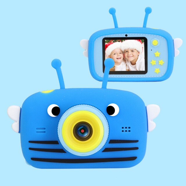 Barn mini söt videokamera 2.0 tum ta bild 1080p hd double shot barn kamera leksaker barn digitalkamera pojkar tjejer: Blå / 32g