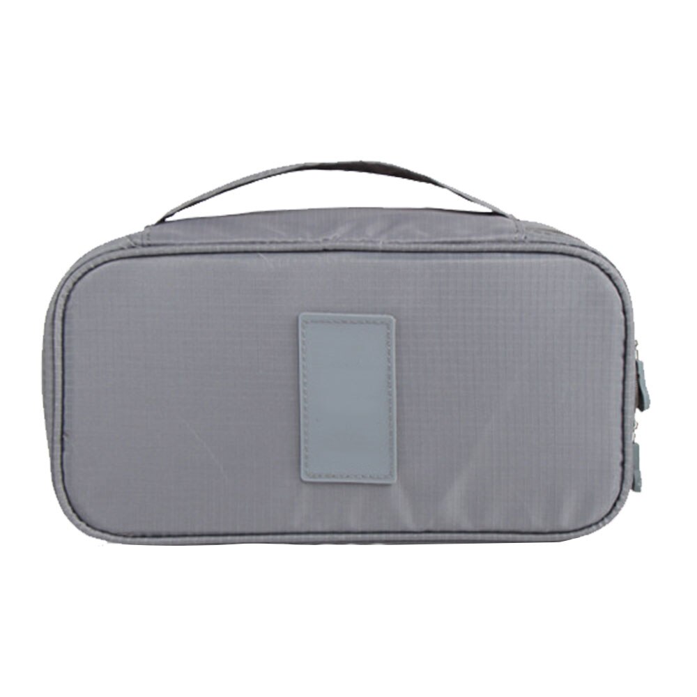 1 x kleding ondergoed opbergtas reis draagbare sokken inpakkubus opbergtas reisbagage make-up tas: Grijs