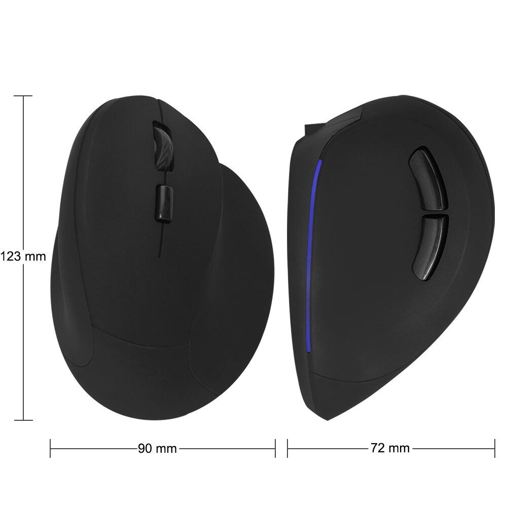 CHYI Vertical Wireless Mouse Rechargeable Ergonomic Gaming Mice 1600 DPI 2.4G USB Optical 6D Office Mouse For PC Laptop Computer