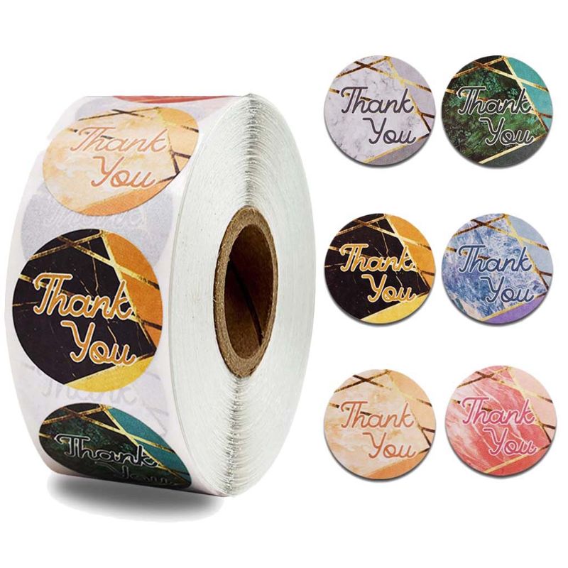 500pcs Round Thank You Stickers Scrapbooking DIY Seal Labels Wedding Party Package Stationery Invitations Sticker: 5