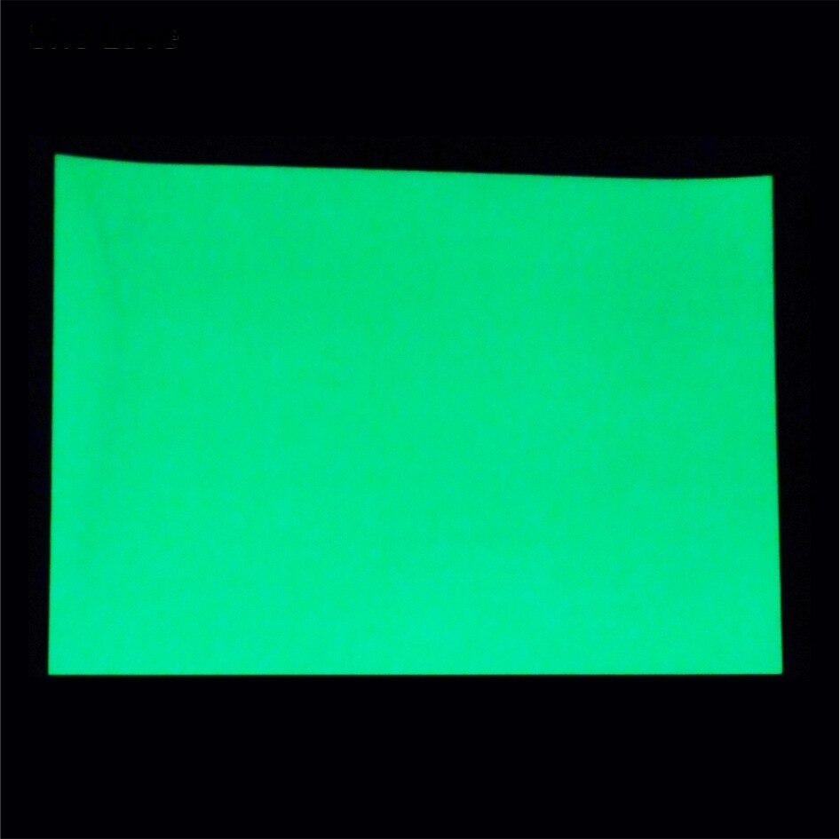 Chzimade 1Pcs A4 Glow In The Dark Inkjet Printer Paper Sticker Home Decor Luminous PET Film Decorative Wall Paper Crafts: Green