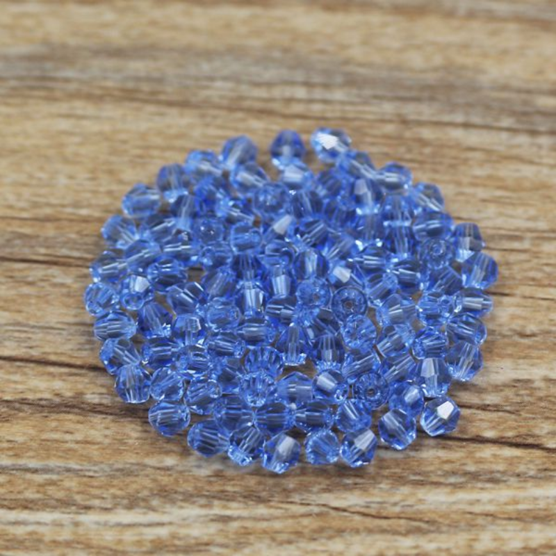 300 Uds. Exquisitas cuentas de cristal sueltas bicono de 4mm para accesorios de fabricación de joyas 001-020: Multicolor
