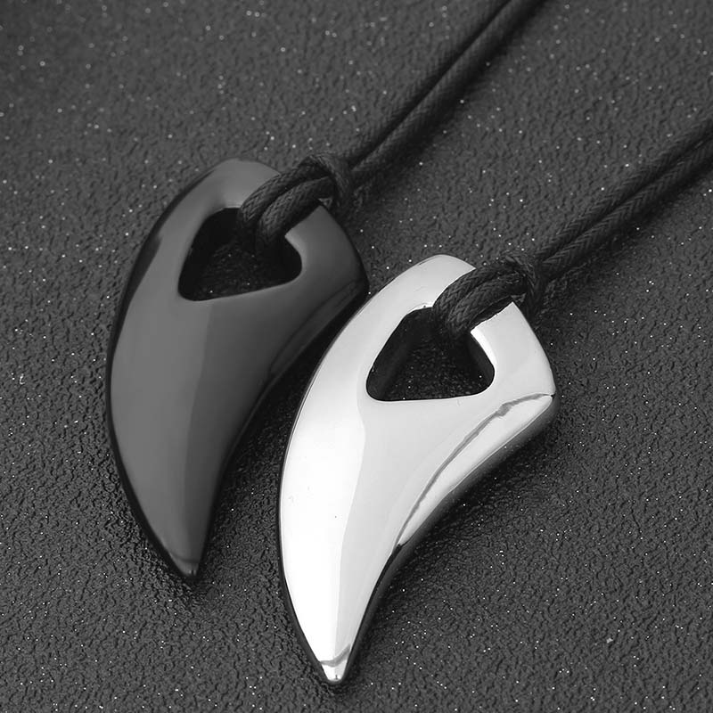 Necklace Titanium Steel Wolf Tooth Necklace Animal Pendant Necklaces Jewelry Accessories for Men JL