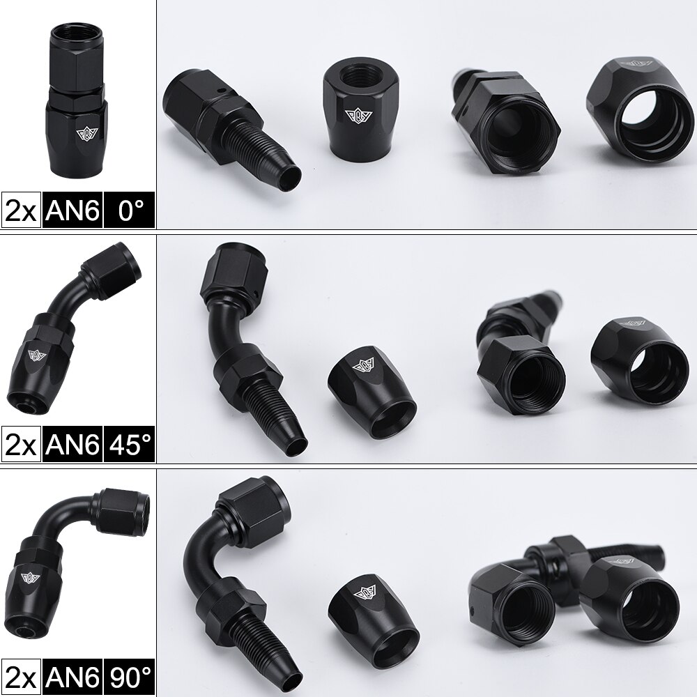 Conector De 90 Grados 6AN Para Mangueras - Aluminio Anodizado, Giratorio Y Resistente