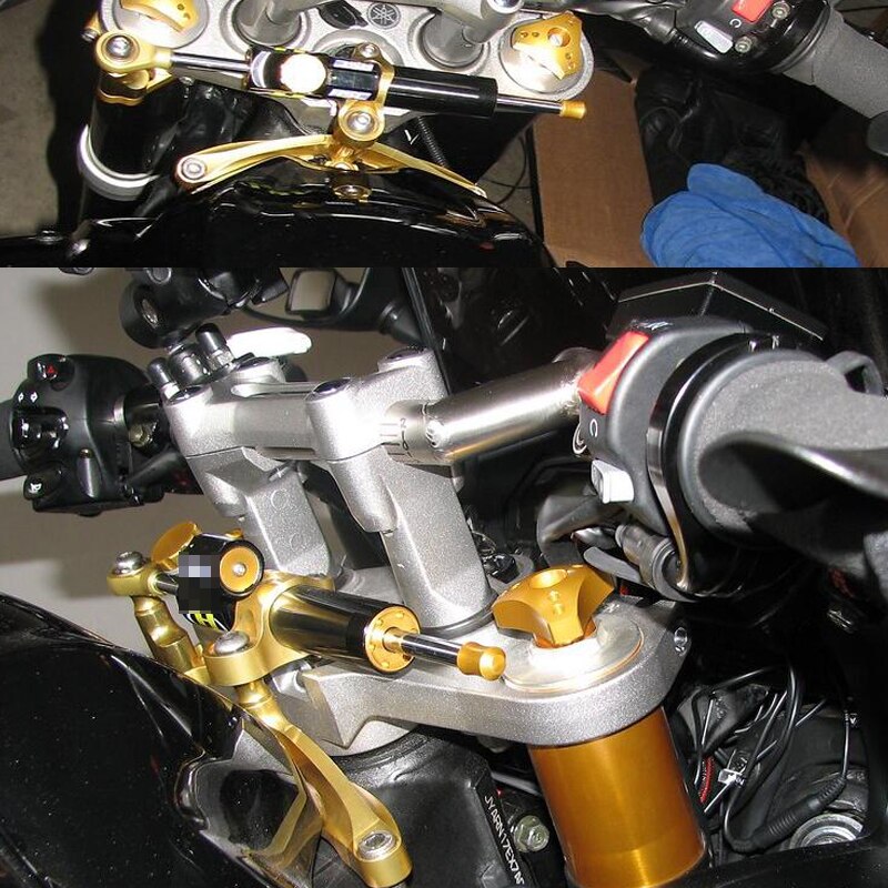 Lenkung Dämpfer Halterung einstellen für Yamaha FZ1 FAZER FZ1-N 2006 CNC Aluminium Stabilisator Lineare Dämpfer Montage Unterstützung