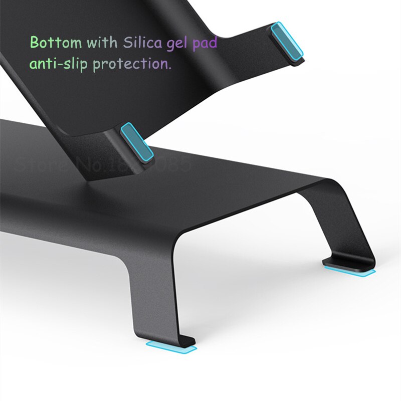 Soporte de Monitor de aluminio para ordenador portátil, plataforma resistente para pantalla LCD iMac MacBook, organizador de mesa