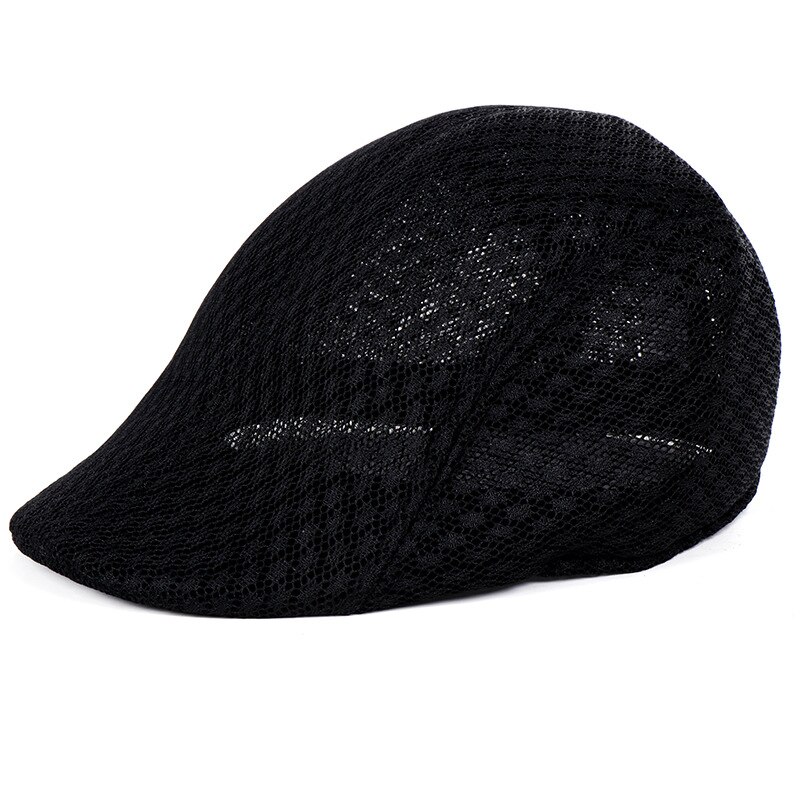 Justerbara baskermössor utomhus ventilerande benbrätte hattar unisex enfärgad platta baskerhatt kvinnor män sommarmössor: 6