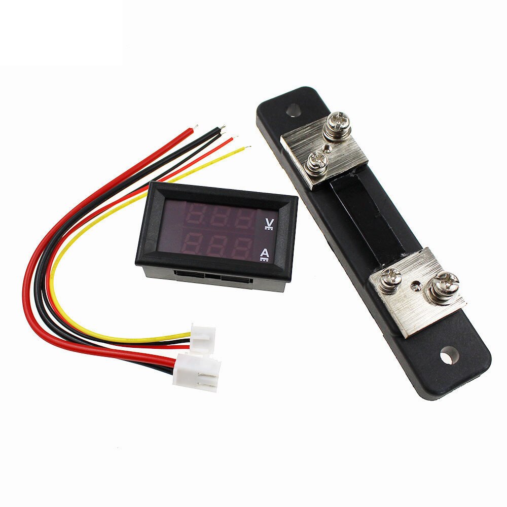 Dc 0-100V/50A Mini Digitale Voltmeter Amperemeter Led Dual Display Spanning Stroom Indicator Monitor Detector Met shunt