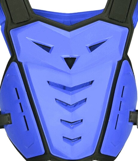 Soporte de espalda de seguridad para deportes, equipo de protección para motocicleta, protector de ciclismo, equipo de protección para carreras, protector de pecho: Azul