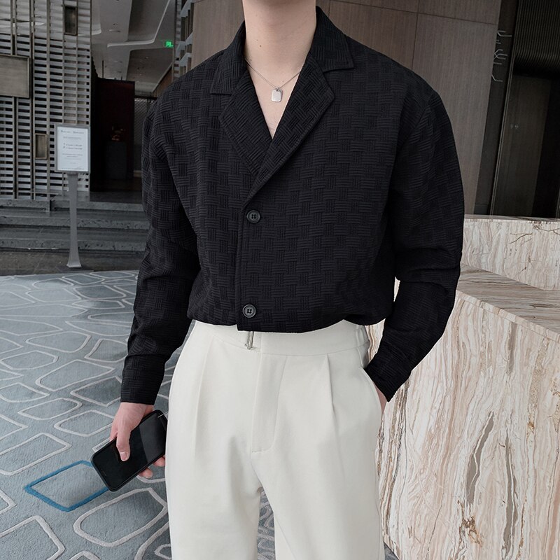 Chemise à manches longues pour homme, style japonais, Streetwear, Chic, , ample, décontracté, Vintage, bureau