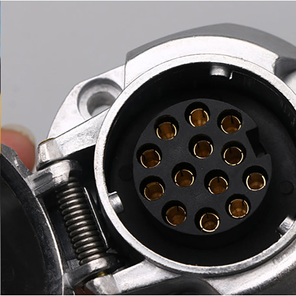 Caravan Connectors Couplers 12V 13Pin Aluminum Trailer Sockets Boat Trailer Spare Parts DIY Replacement For Cars Ships