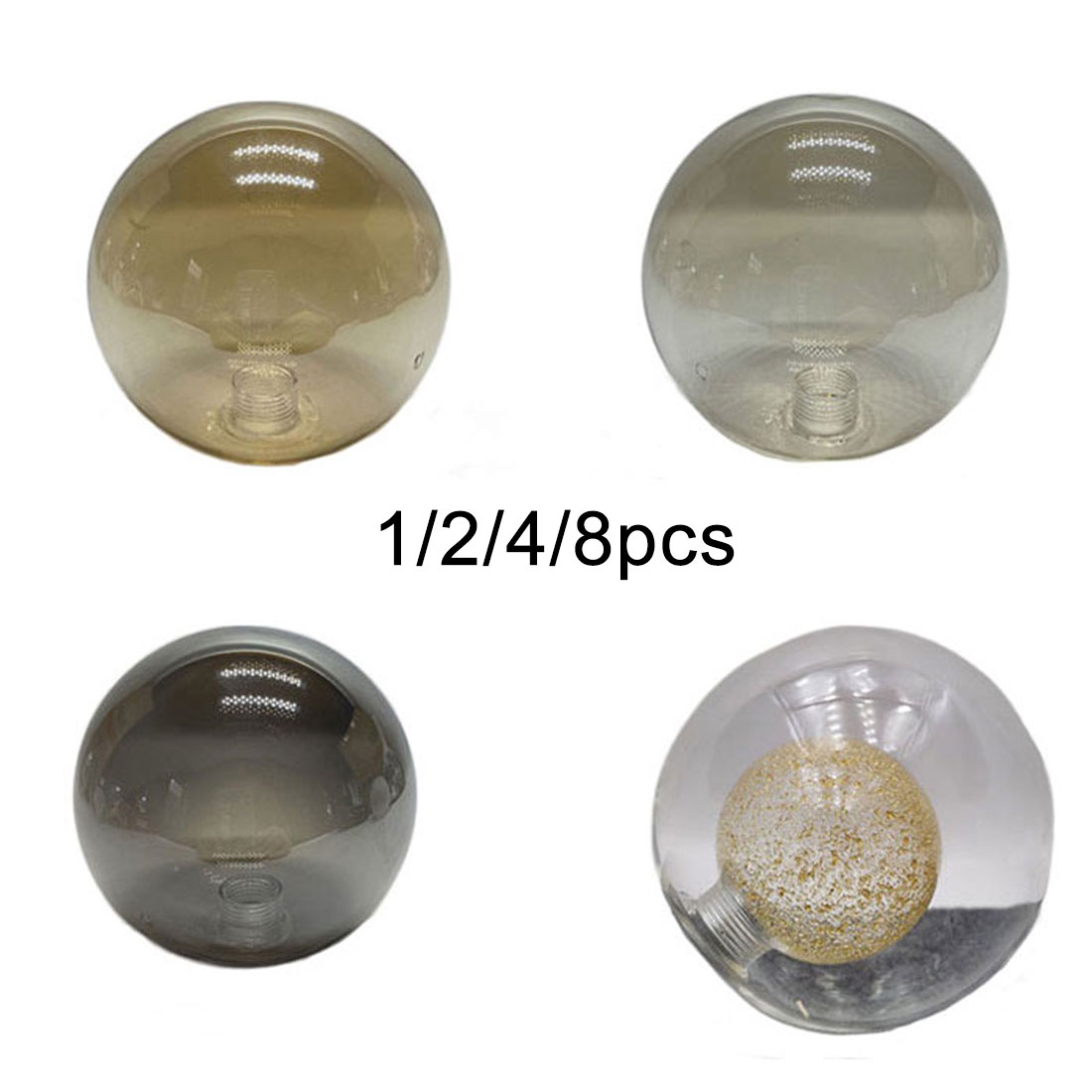 D10cm D12cm D15cm Rauch G9 Glas Lampenschirm Ersatz mit 2cm Öffnung Cognac Bernstein Grau Grau Globus G9 Schattenabdeckung für Teile