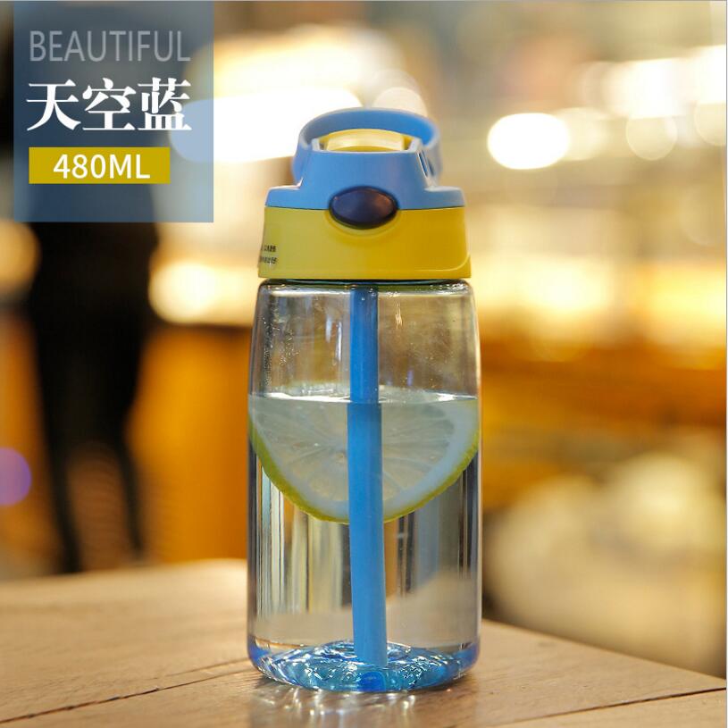 Baby Drinking Water Bottle Feed Kids Anti Spill Kid Learn Drink Cup With Handle Sippy Cup Child Feeding Training Infantil Feed: Blue