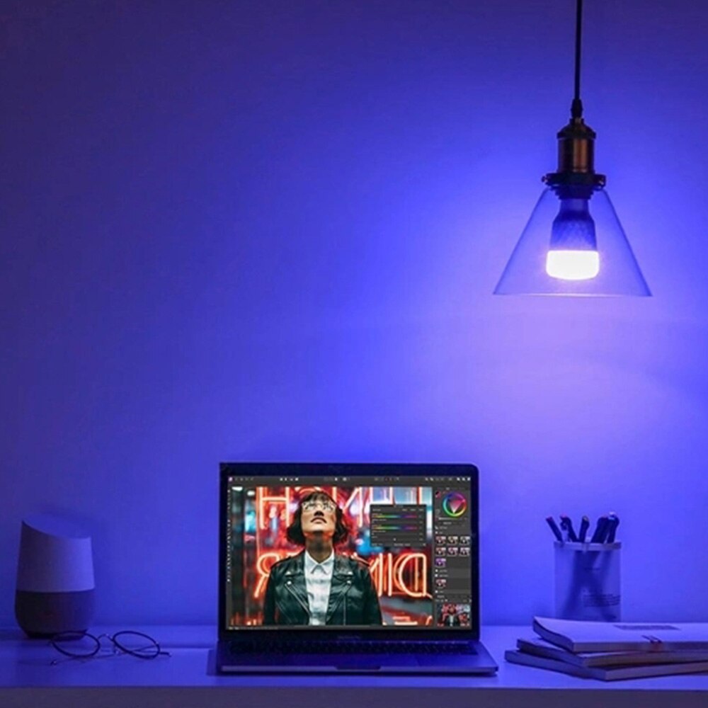 Smart Light Bulb LED RGB Colorful Synchronized With The Music Rhythm Smart E27 Lamp Night Light For Alexa Assistant