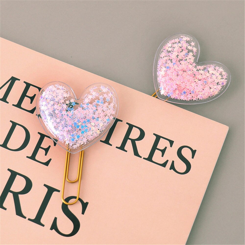 -page en forme de cœur avec trombone, Original, , -page en métal, accessoires de bureau, nouvel arrivage