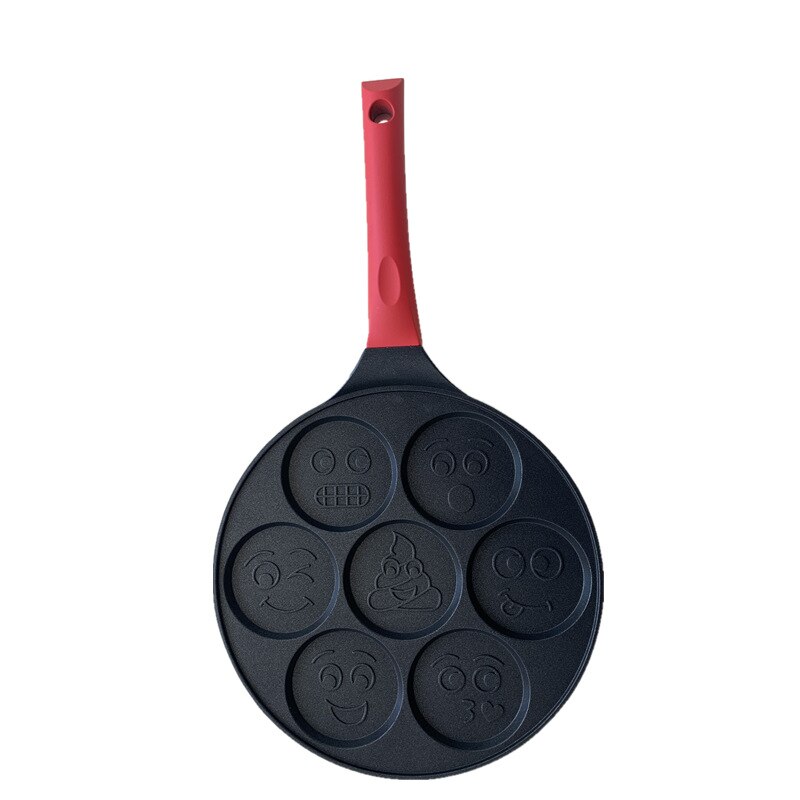 Stekepanne av aluminiumslegering syv skrog smiley ansikt dyr form pannekake omelettpanne ikke-pinne frokost eggpotte