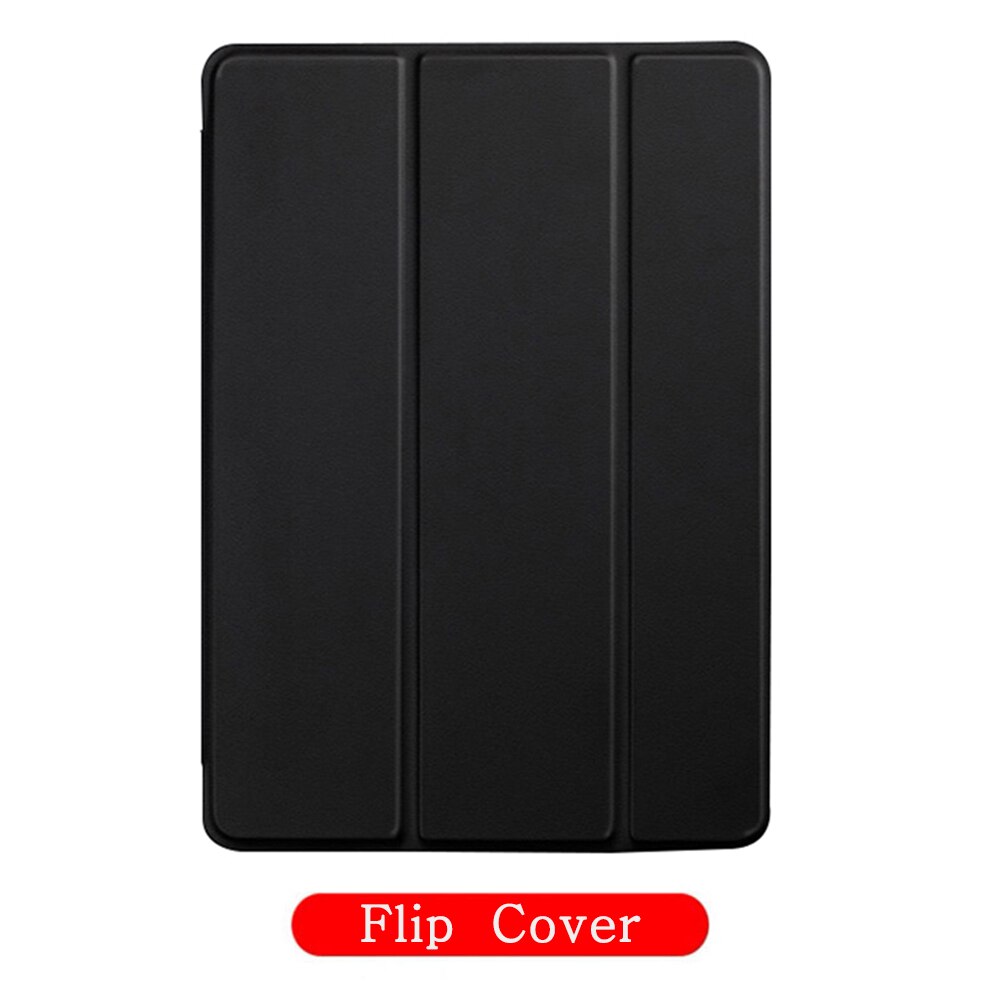 Funda Samsung Galaxy Tab Een 10.1 SM-T580 SM-T585 Shockproof Tablet Case Stand Houder Flip Cover Slim Coque + Gehard glas: Jet Black