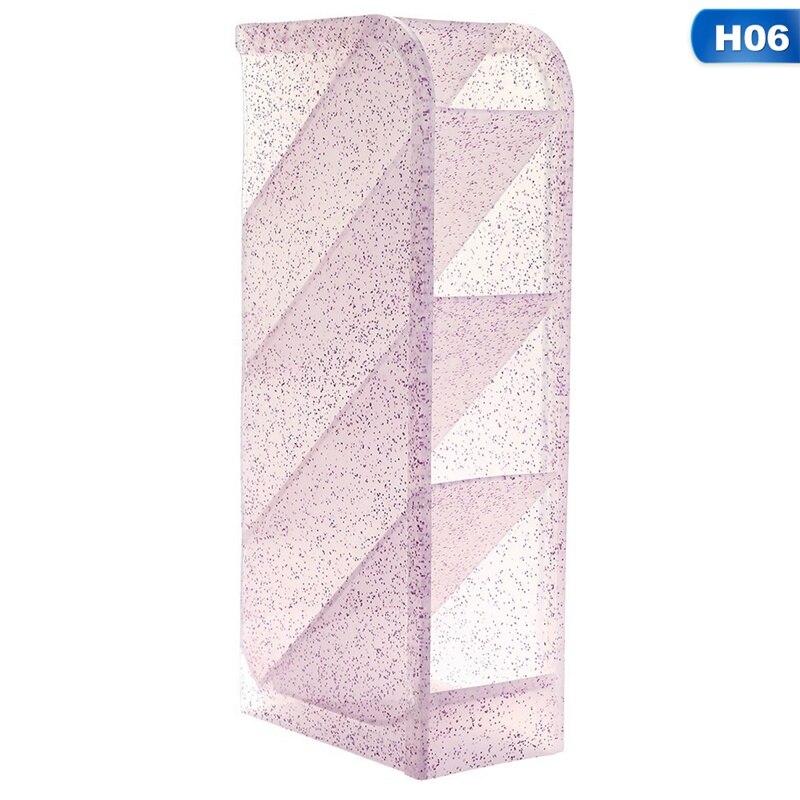 Multi-function Desk Organizer Obliquely Inserted 4 Grid Desktop Pencil Pen Holder Office School Storage Case Desk Accessories: H06