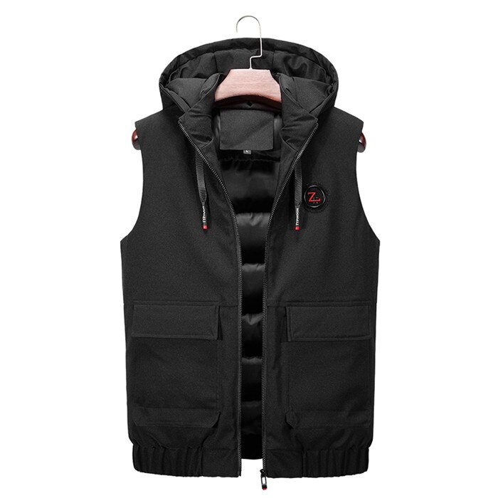 neue Herren Jacke Ärmellose Weste Winter Casual Mäntel Männlichen Baumwolle Gefütterte männer Weste Männer Verdicken weste 3XL: black / XL