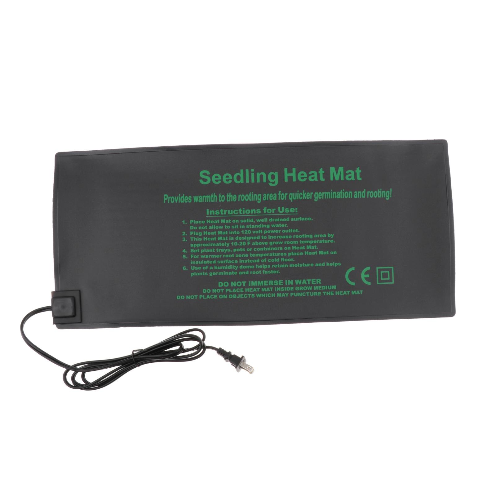 Durable Waterproof Seedling Heat Mat Warm Hydroponic Heating Pad 9.5 x 20.5 Inches