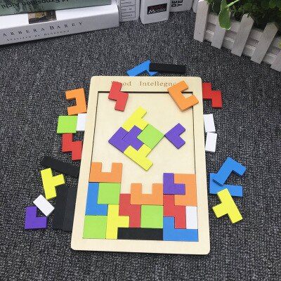 Educational Wooden Toys Children Busy Board Math Fishing Children's Wooden Preschool Montessori Toy Counting Geometry: Tetris