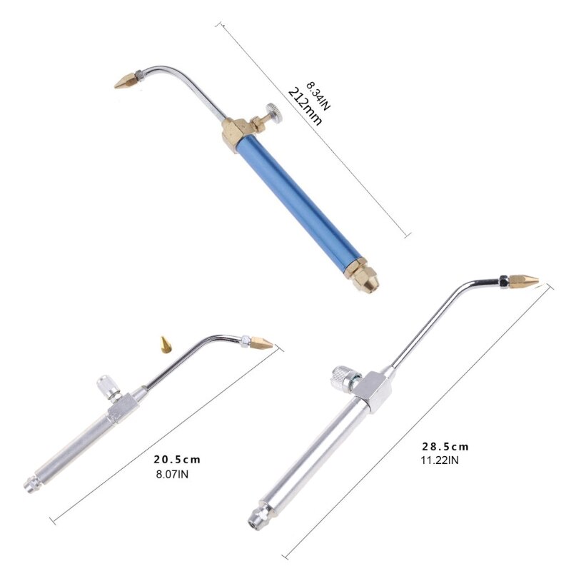 Durable Metal Replaced Flexibly Double Head Torch Welding Soldering Tools Mini Adjusted Flame Size with Switch M4YD