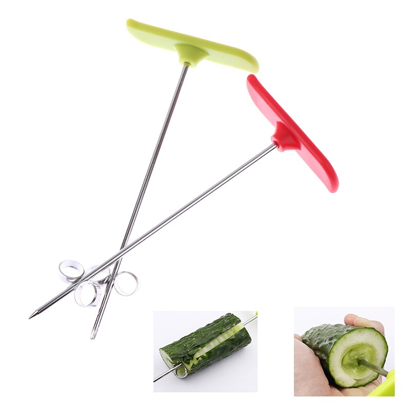 1Pc Aardappel Salade Chopper Komkommer Groenten Spiraal Mes Spiraal Slicer Cutter