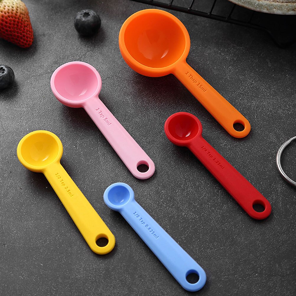 5 Pcs Baking Measuring Scoops Practical Measuring Scoop Silicone Measuring Spoons