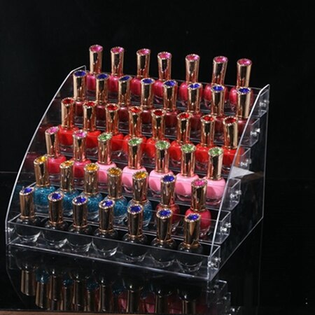 Nagellack Lagerung Regal Gestell transparent Acryl Nagellack Ausstellung Zauberstab Regal Heimat Deko 2-7 Schichten mehrschichtig verwöhnen: 6 Schicht