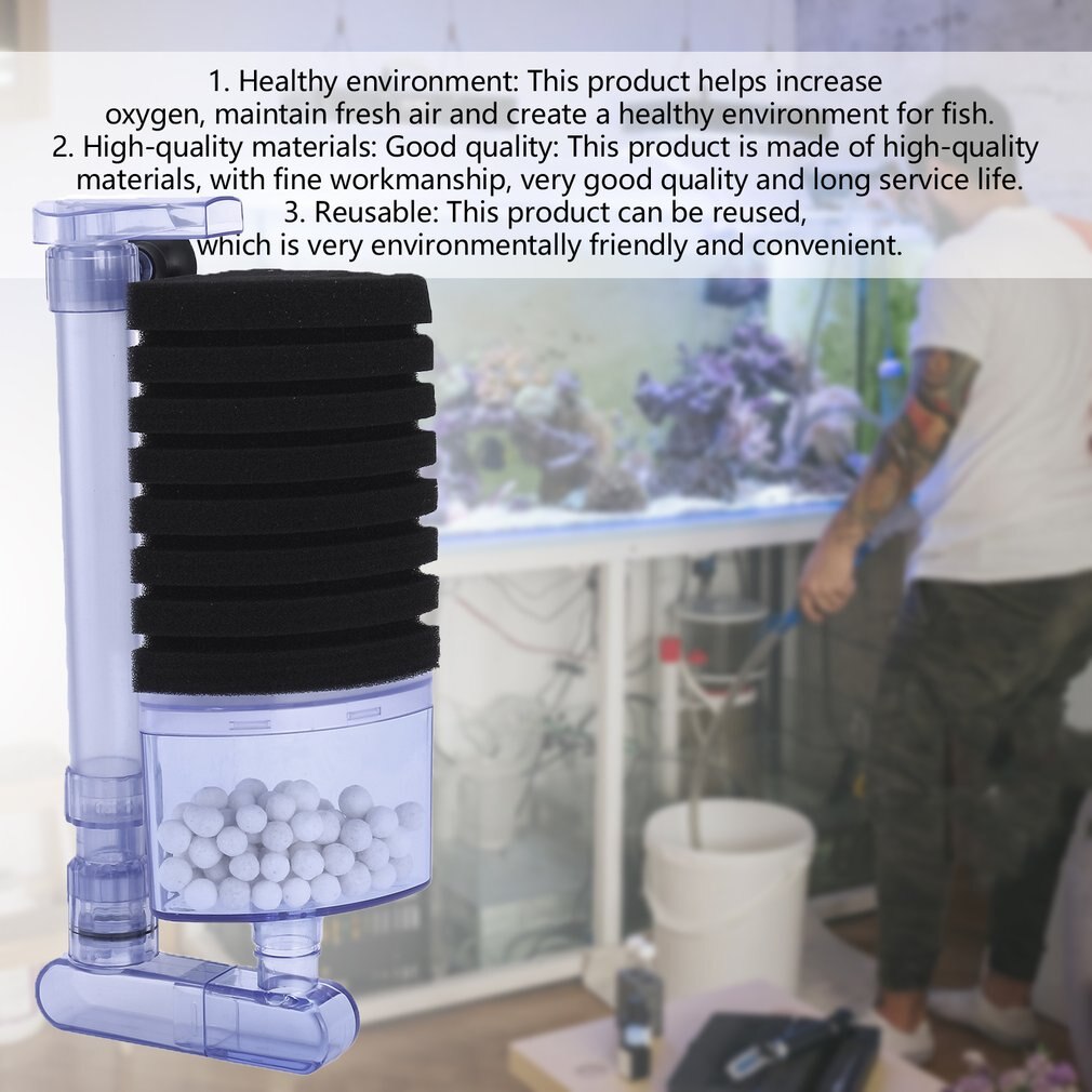 Multifunctional Reusable Fish Tank Supplies Air Purifier Water Filter Water Tank Supplies Water Tank Filter