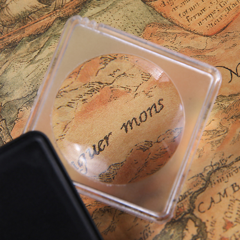 Handheld Magnifier 10X Portable Magnifying Glass 50MM Pull-out Pocket Magnifier Foldable Jewelry Loupe Square Reading Lupe