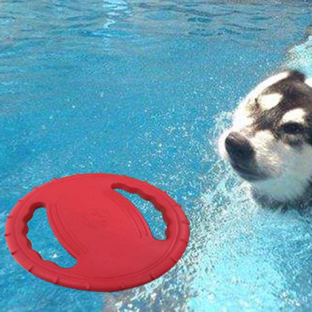 Juguete interactivo para perros, platillo volador para masticar, goma de silicona antipequeña, suministros para mascotas