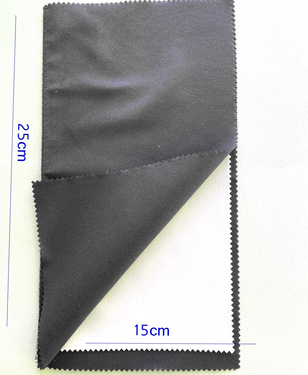 1 stk 25 x 15cm semsket skinn stoff sølv polish klut smykker rengjøring gull platina flerlags anløpsfjerner