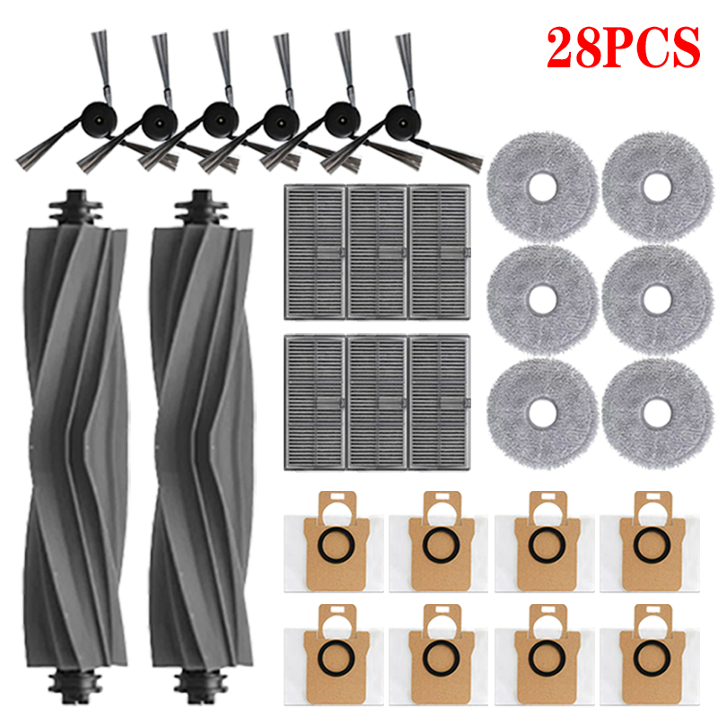 For Xiaomi Mijia M40 D110CN OMNI Infinite Robot Replacement Parts Main Side Brush Hepa Filter Mop Cloth Dust Bag Accessories: Gold