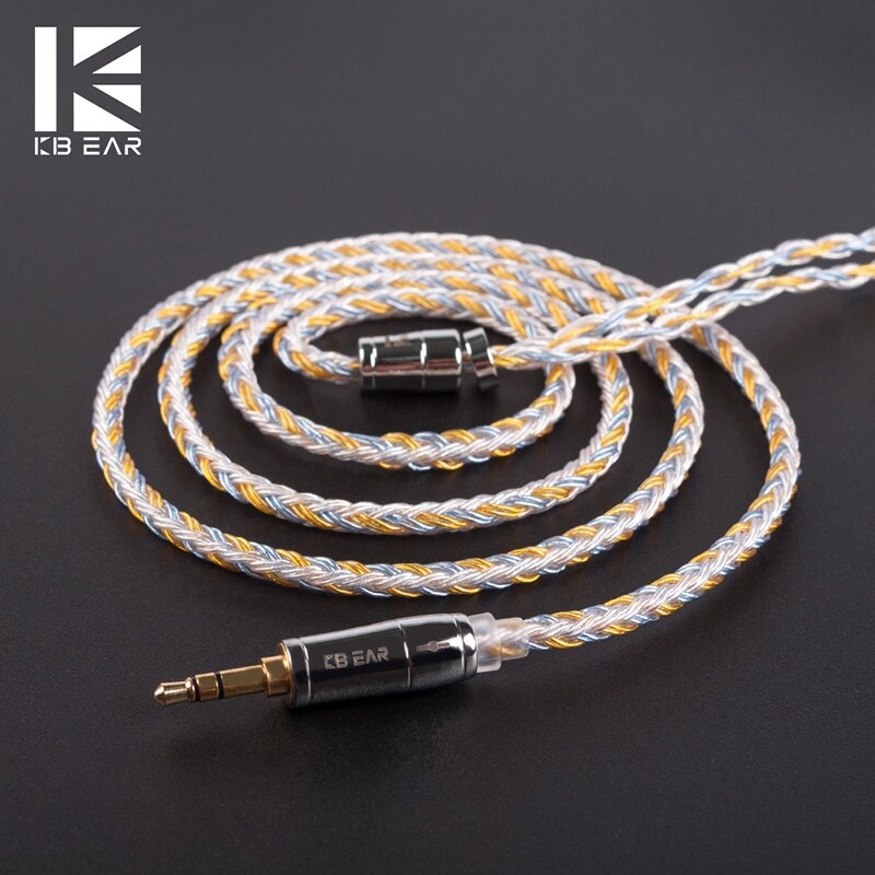 KBEAR 16 Core Upgraded Silver Plated Copper Cable 2.5/3.5/4.4MM With MMCX/2pin/QDC TFZ For KZ ZS10 ZSN Pro ZSX BLON BL-03 V90